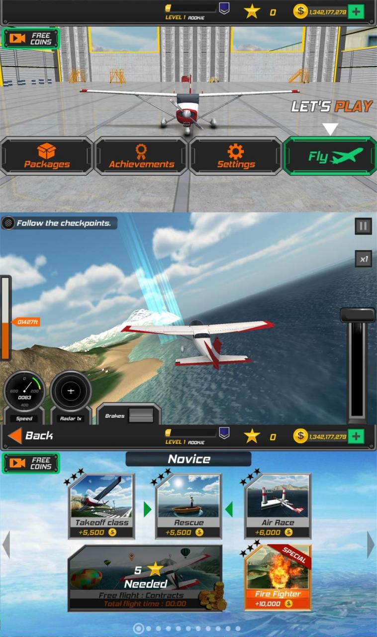 空中驾驶游戏 真实飞行模拟3D